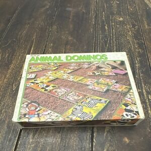 Vintage 1984 Discovery Toys Animals Dominos Matching Game Large Pieces